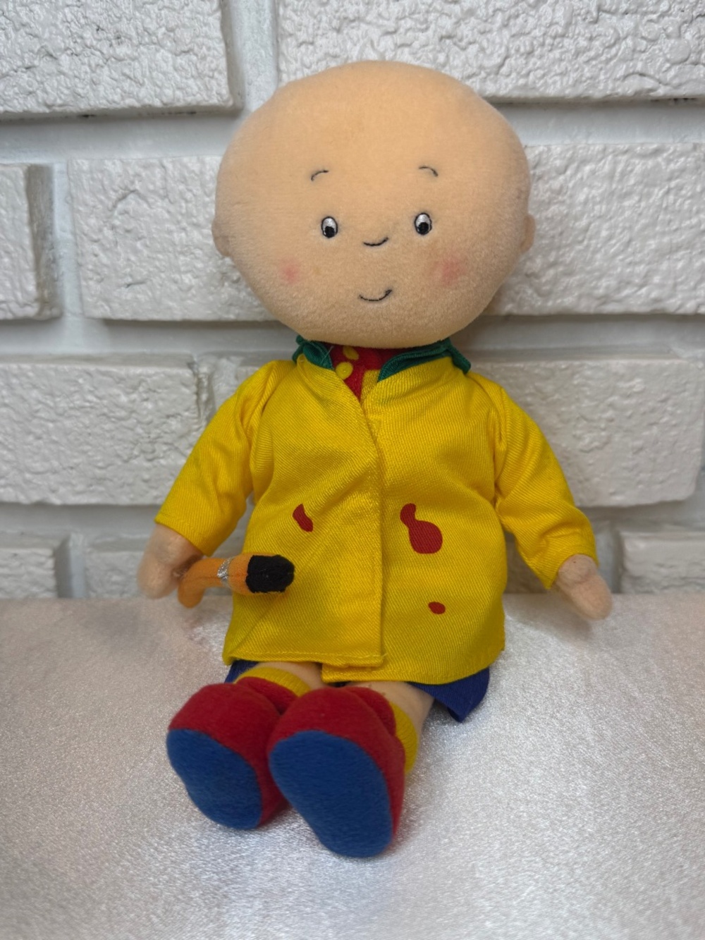 Rare Vintage Painter Caillou Plush Doll